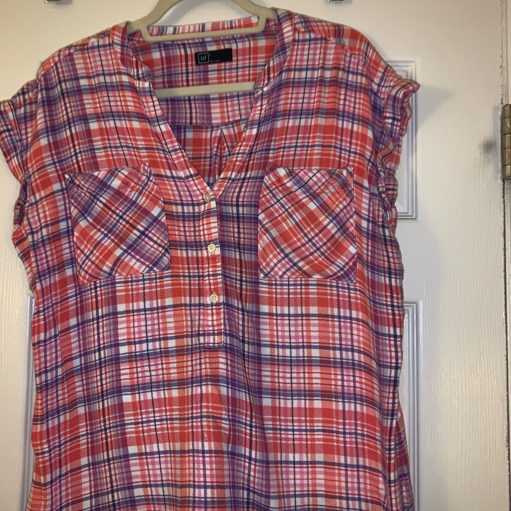 Old Navy Pink Plaid Tank